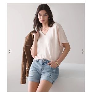 NWT | White House Black Market | MR EDS Dstrctd 5in Short | Halesia Antique | 2